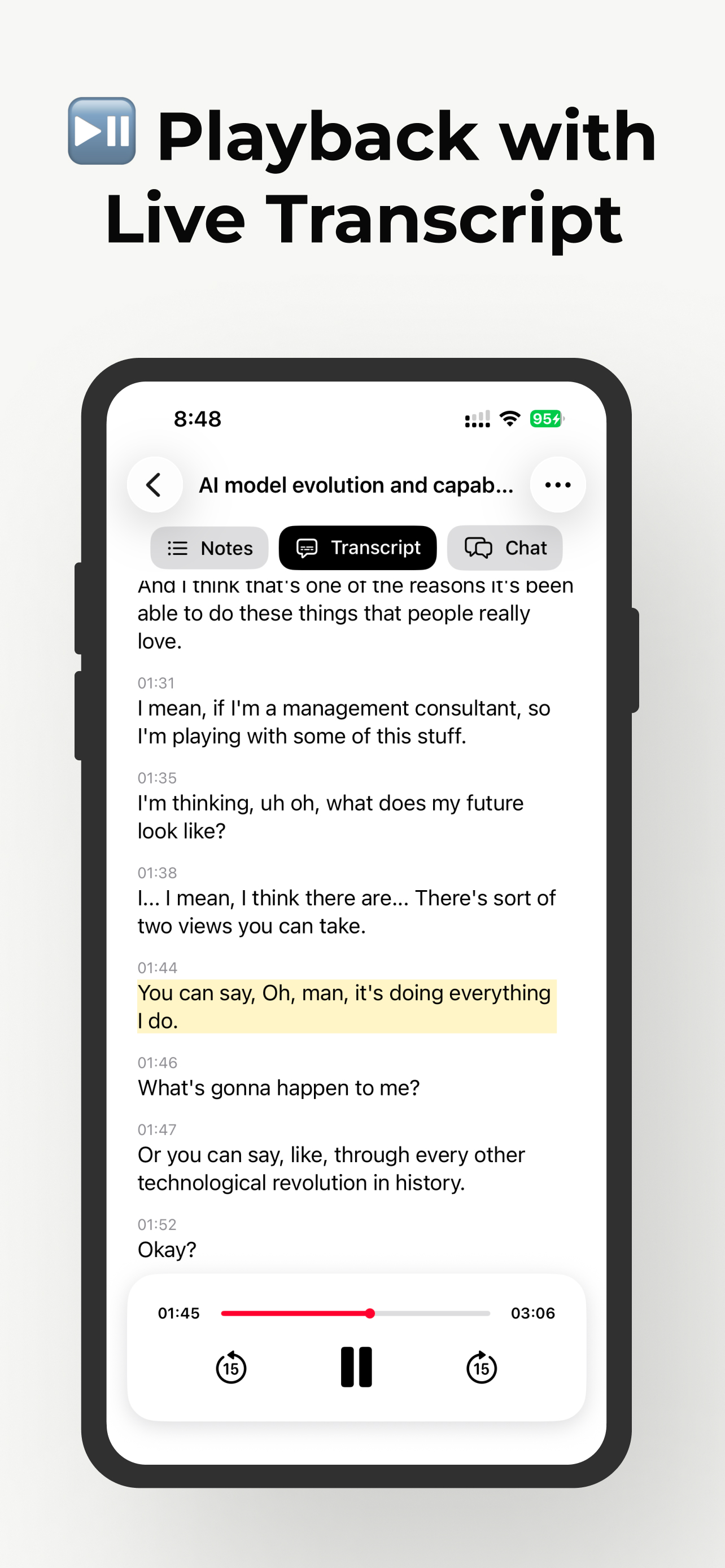 AutoNote AI transcription and note taking app screenshot 3