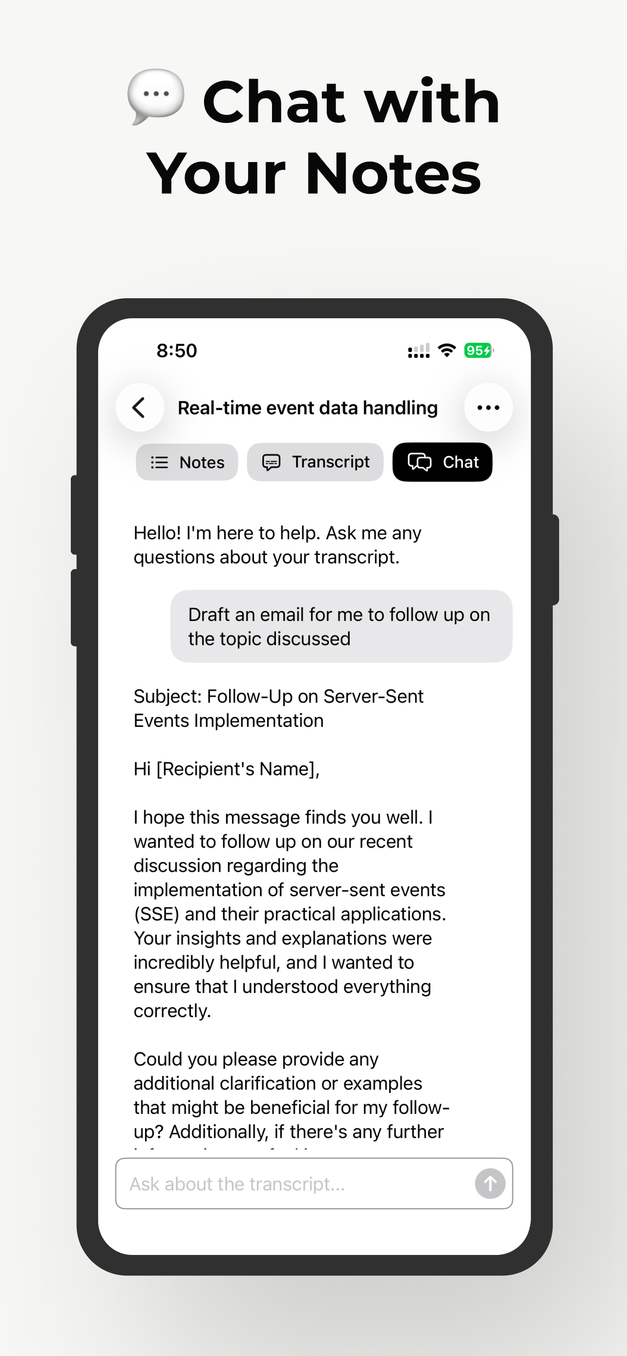 AutoNote AI transcription and note taking app screenshot 5