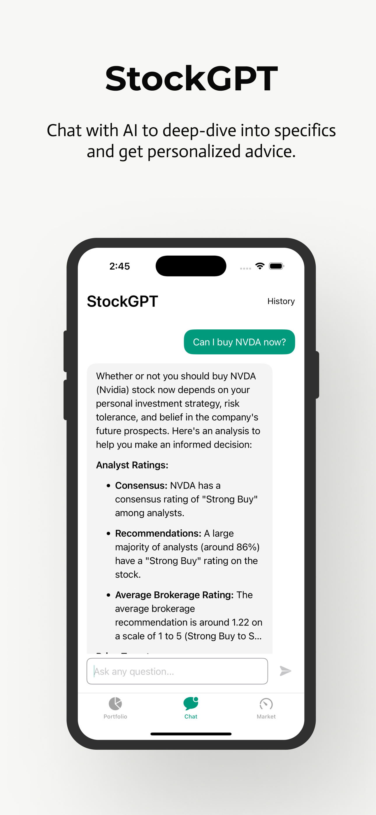 StockSimple AI stock analysis and research screenshot 6